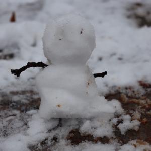 kleiner schneemensch